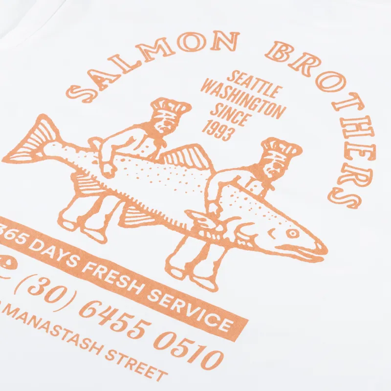 Manastash CiTee Salmon T Shirt White-4