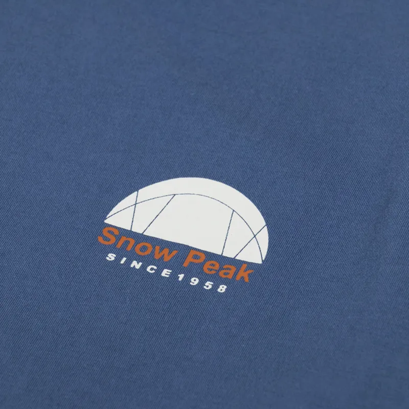 Snow Peak Alpha Breeze Typography T Shirt Blue-5