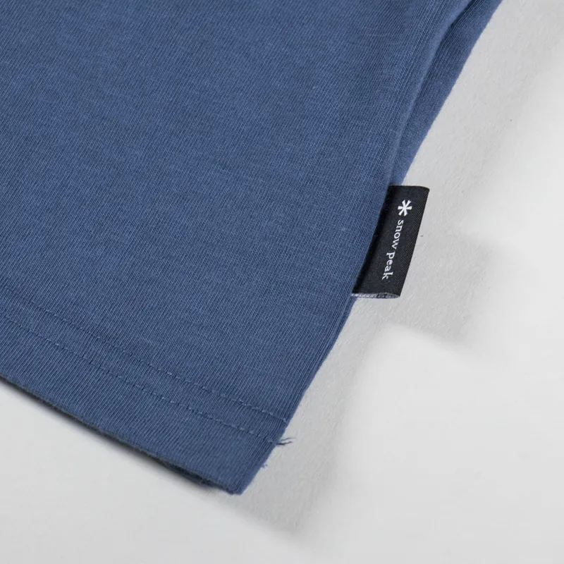 Snow Peak Alpha Breeze Typography T Shirt Blue-6
