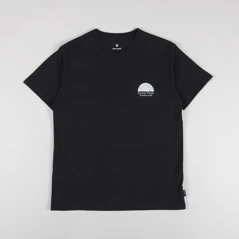 Snow Peak Alpha Breeze Typography T Shirt Black-1