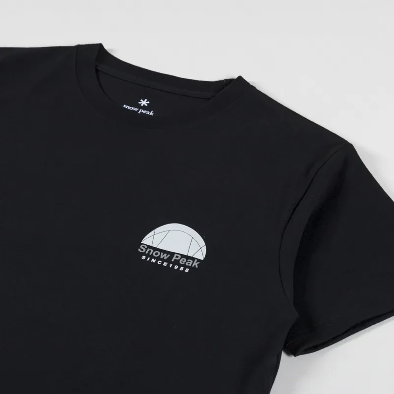 Snow Peak Alpha Breeze Typography T Shirt Black-3