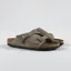 Birkenstock Womens Zurich Suede Leather Sandals Narrow Taupe