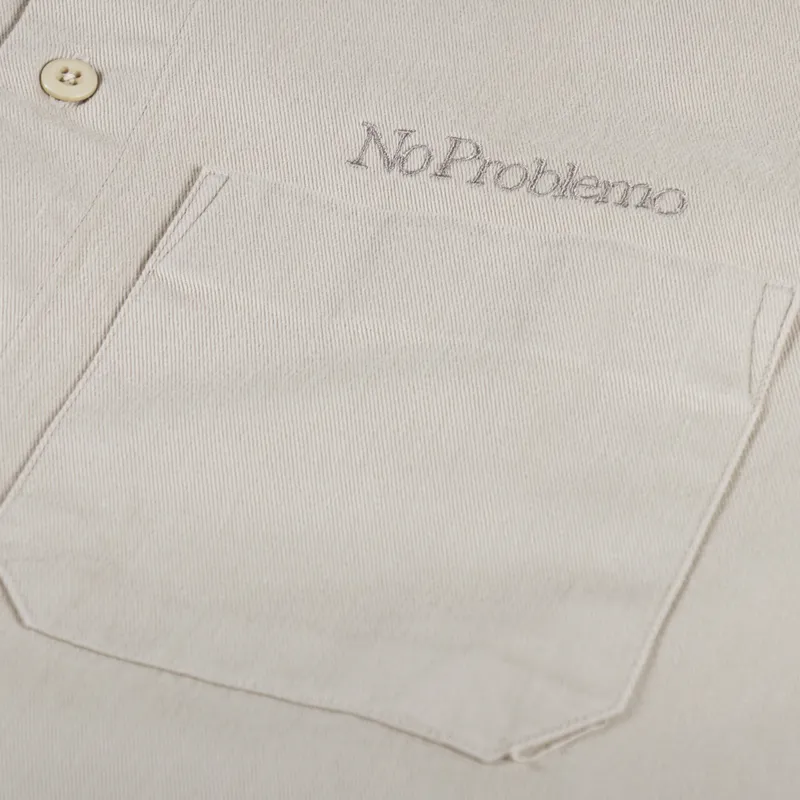 No Problemo Mini Problemo Work Shirt Ecru-2