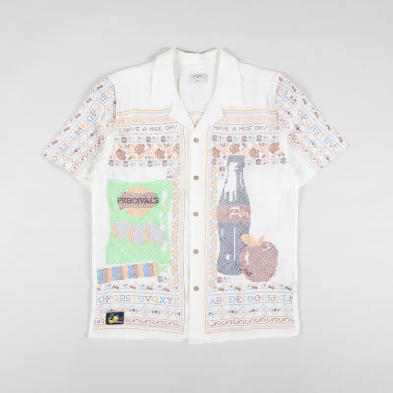 Percival Meal Deal Cuban Shirt White