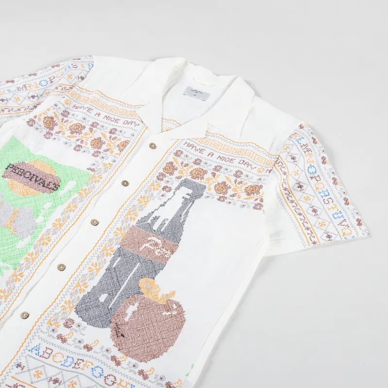 Percival Meal Deal Cuban Shirt White-2