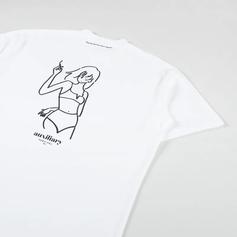Percival Alfresco Oversized Auxiliary T Shirt White-2
