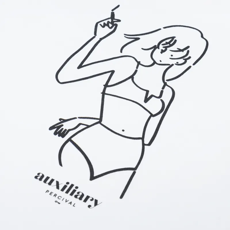 Percival Alfresco Oversized Auxiliary T Shirt White-4