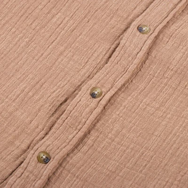 Kestin Aberlady Shirt Terracotta Textured Cotton-3