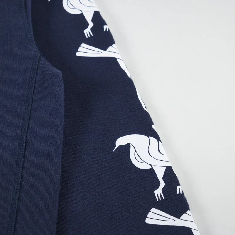 By Parra Fancy Pigeon Crewneck Sweatshirt Midnight Blue-6