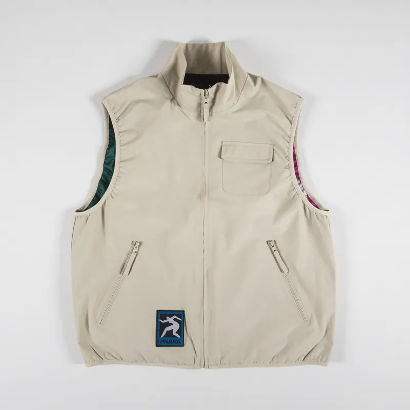 By Parra Ghost Cave Reversible Vest Tan