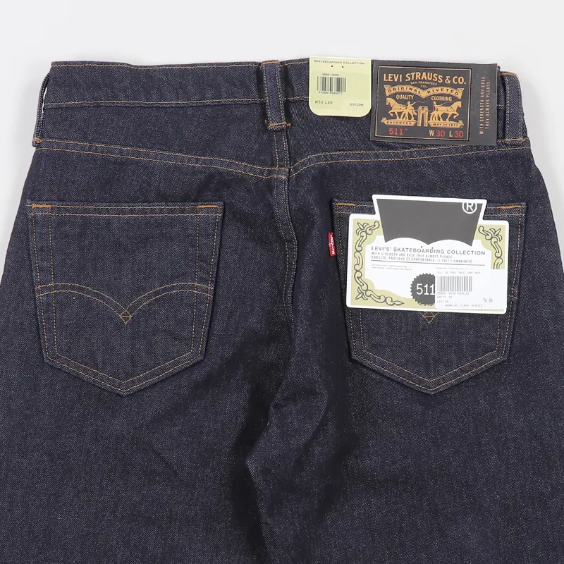 Levis Skate Mens 511 Slim 5 Pocket Jeans SE PSK Indigo Warp Rinse