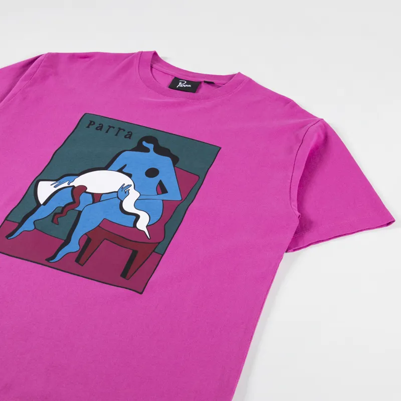 By Parra My Dear Swan T Shirt Pink-1