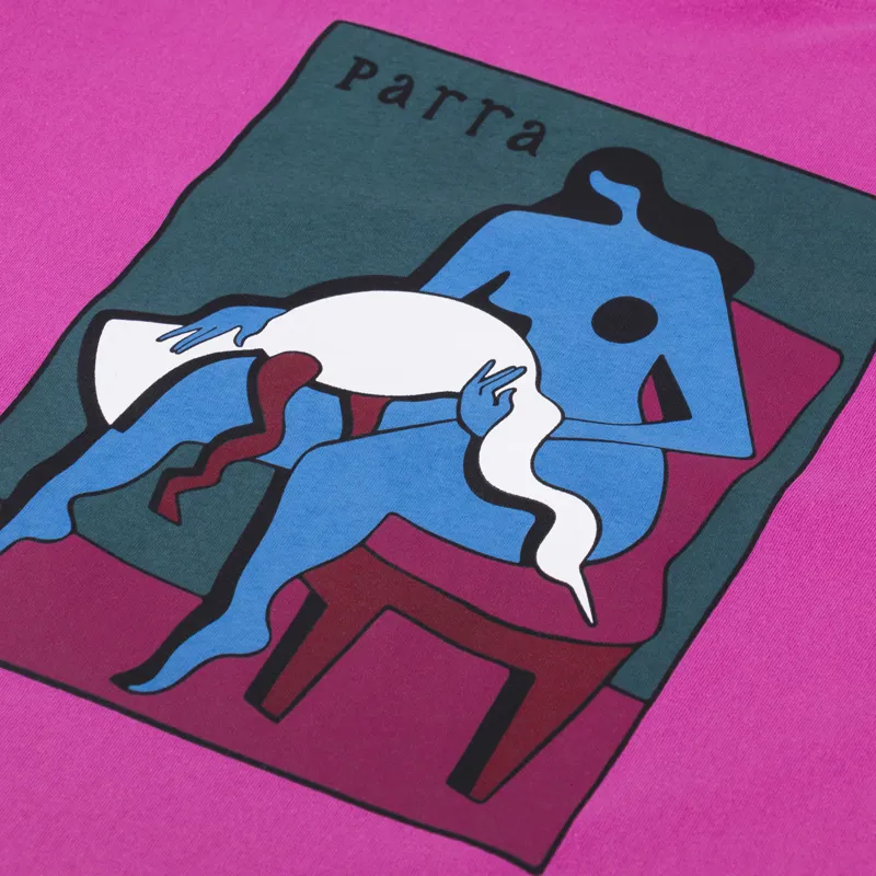 By Parra My Dear Swan T Shirt Pink-2