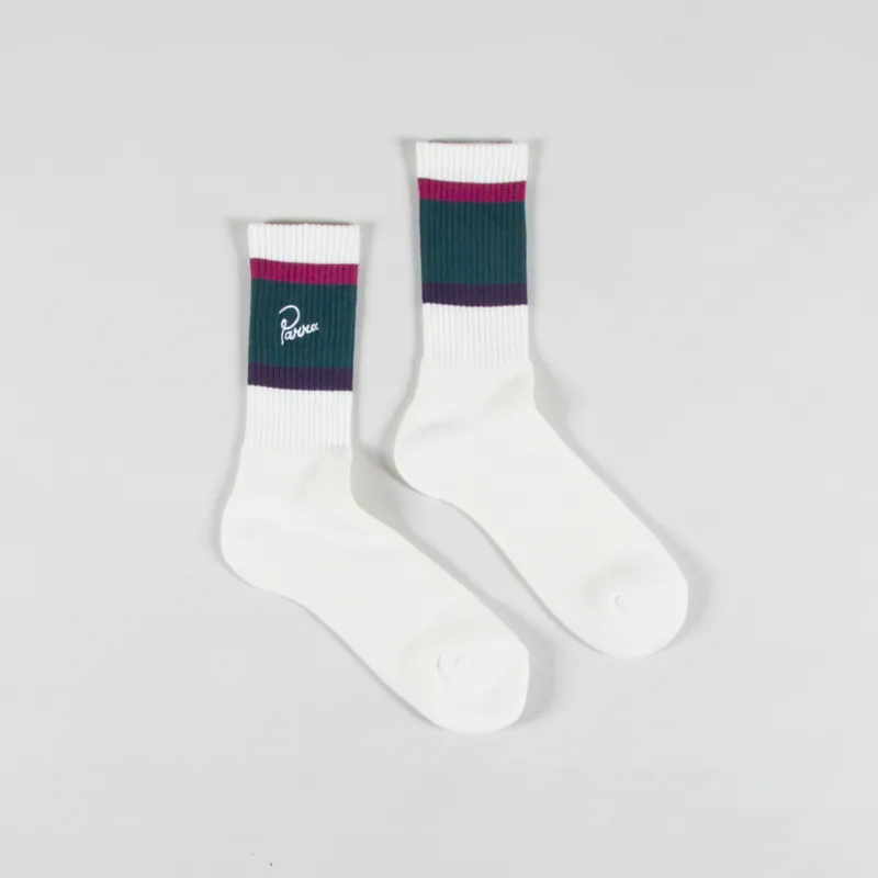 By Parra The Usual Crew Socks White