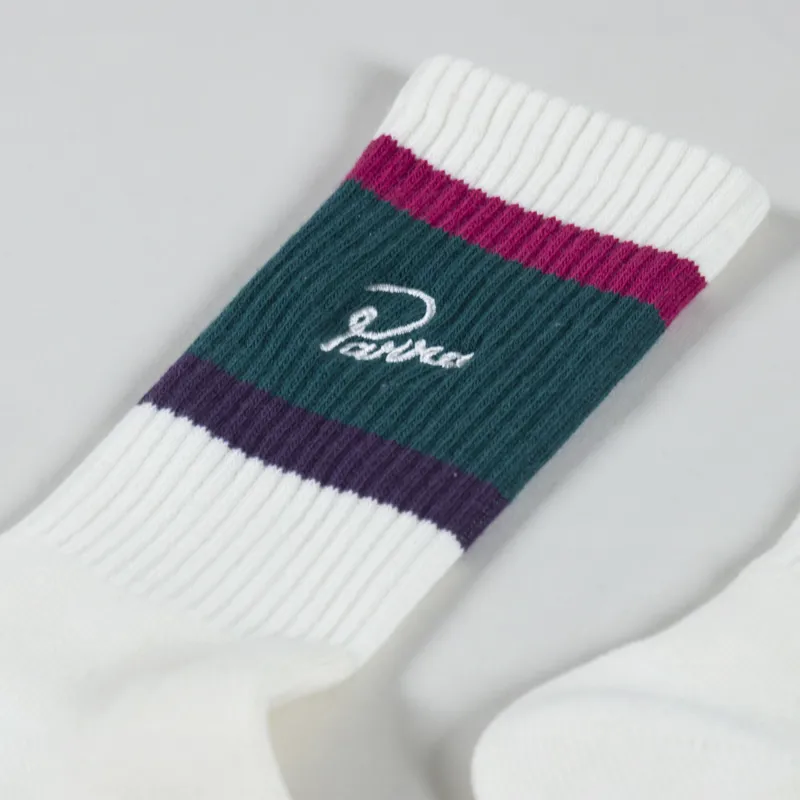 By Parra The Usual Crew Socks White-2