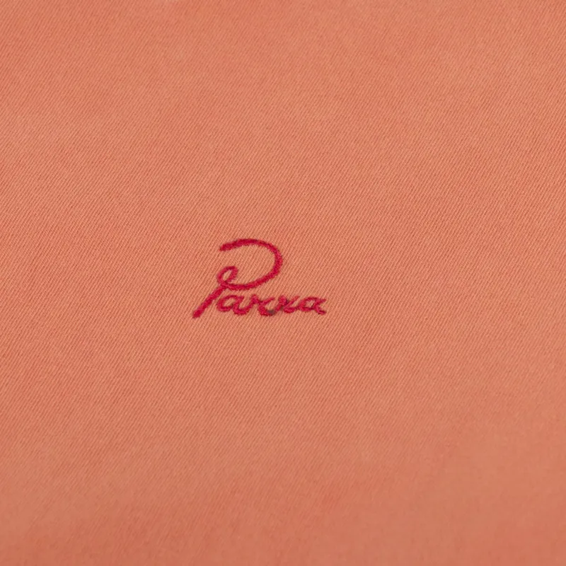 By Parra Script Logo T Shirt Washed Tangerine-2