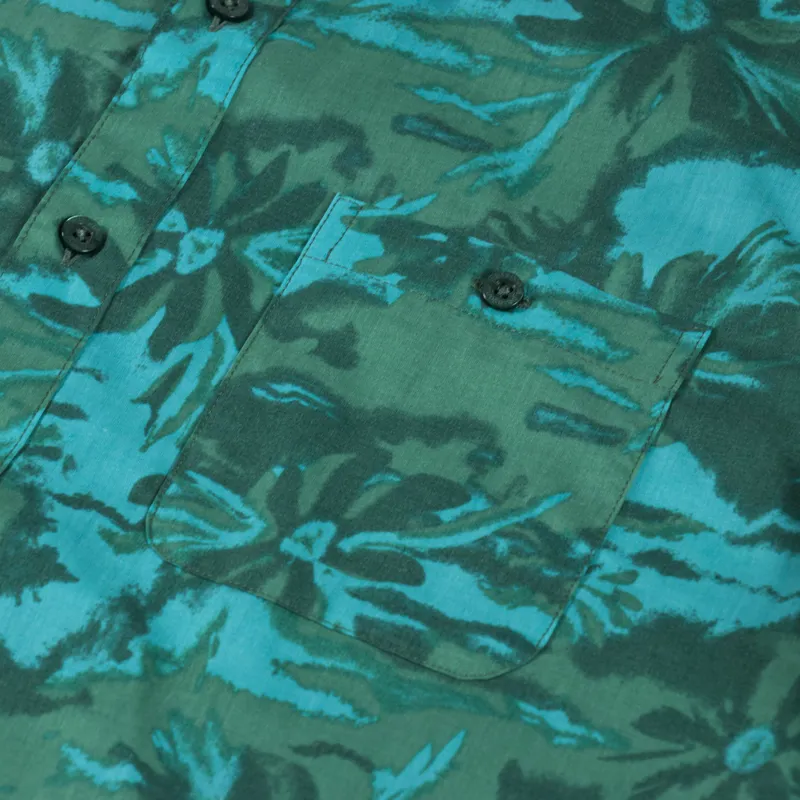 Patagonia Go To Shirt Cliffs And Waves Conifer Green-3