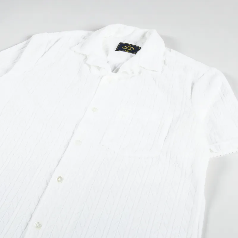 Portuguese Flannel Beach Club Shirt Ecru-2