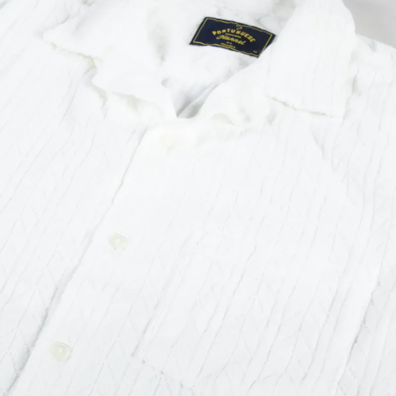 Portuguese Flannel Beach Club Shirt Ecru-4