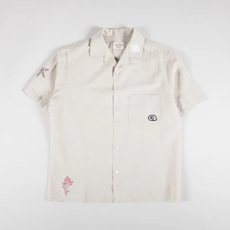 Portuguese Flannel Ocean Shirt Ecru