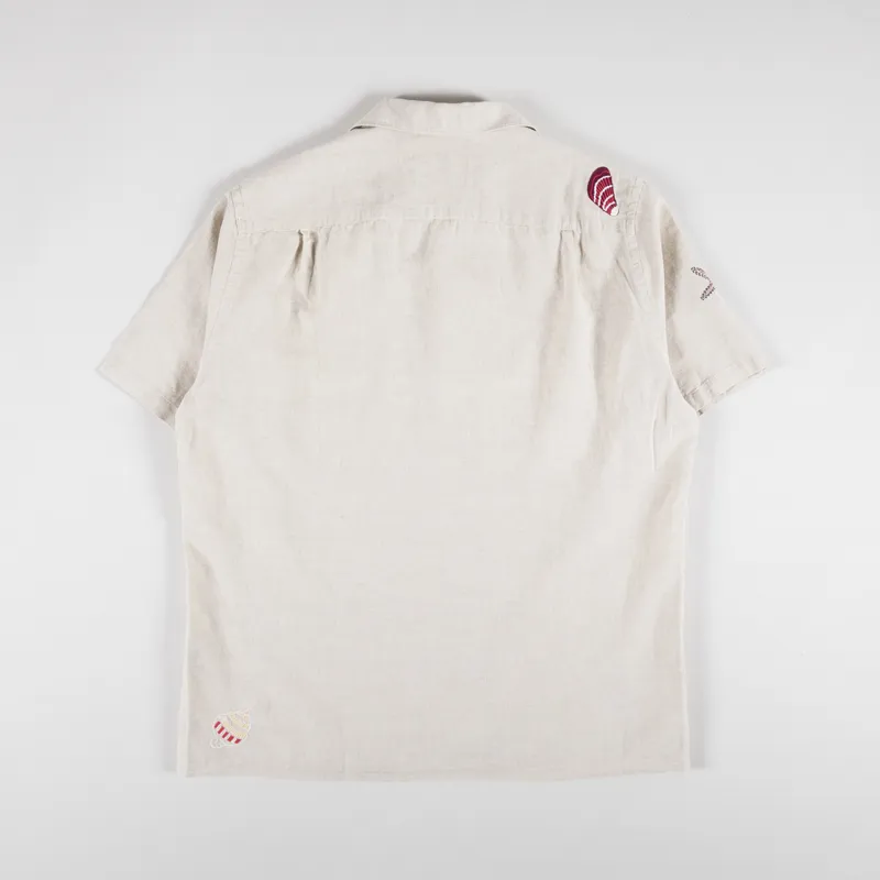 Portuguese Flannel Ocean Shirt Ecru-1