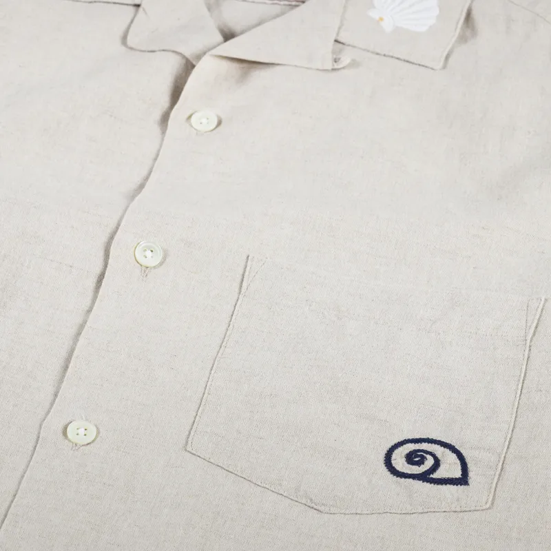 Portuguese Flannel Ocean Shirt Ecru-5