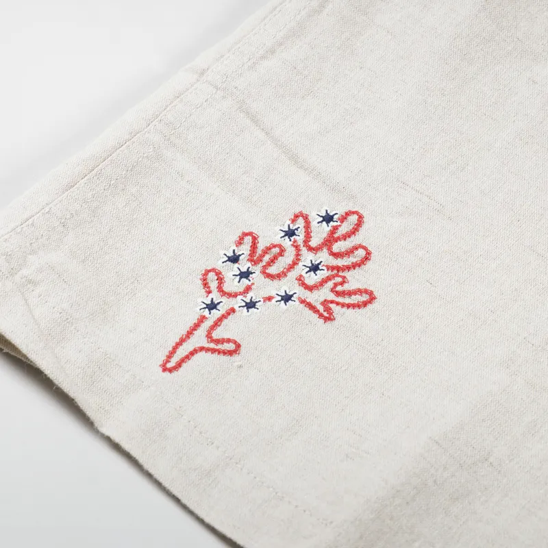 Portuguese Flannel Ocean Shirt Ecru-7