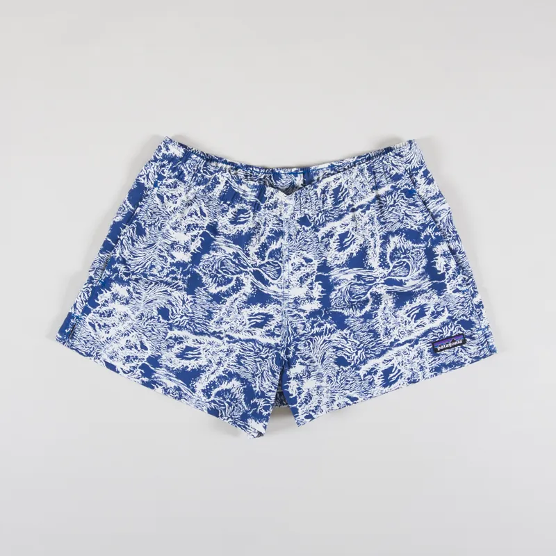 Patagonia Womens Barely Baggies Shorts Crash Endless Blue-4
