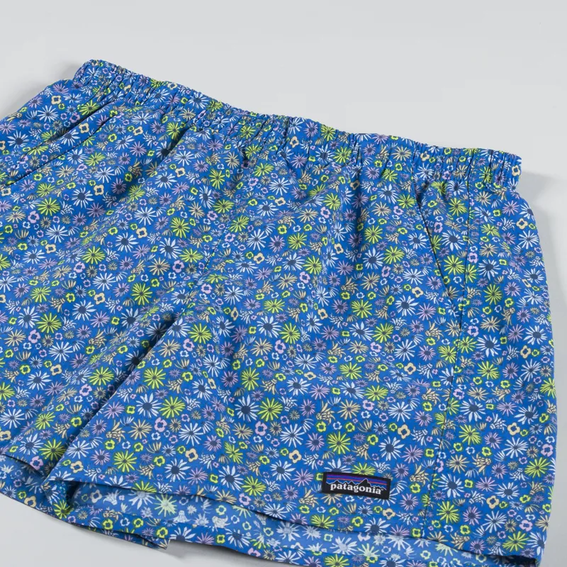 Patagonia Womens Baggies Shorts Floral Fun Vessel Blue-6
