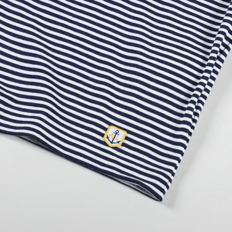 Armor Lux Heritage Stripe T Shirt Marine Deep Milk-2