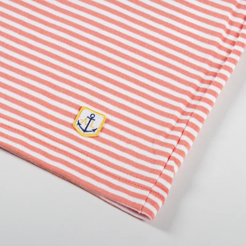 Armor Lux Heritage Stripe T Shirt Coral Milk-2