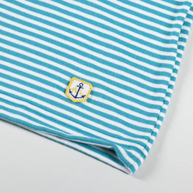 Armor Lux Heritage Stripe T Shirt Pagoda Milk-2