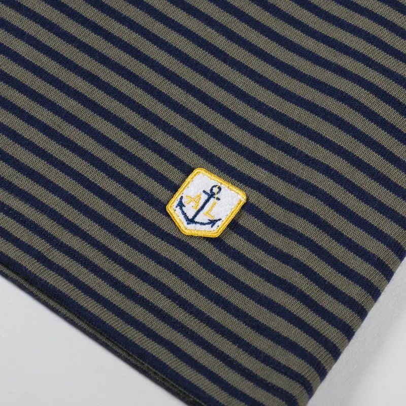 Armor Lux Heritage Stripe T Shirt Caccia Marine Deep-2