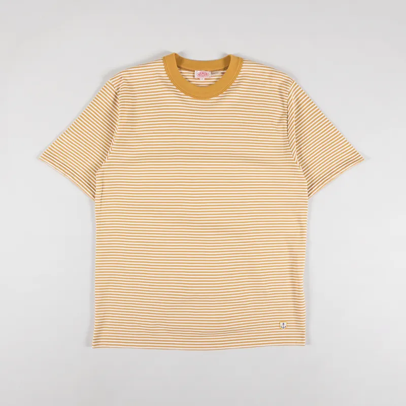 Armor Lux Heritage Stripe T Shirt Ambra Milk
