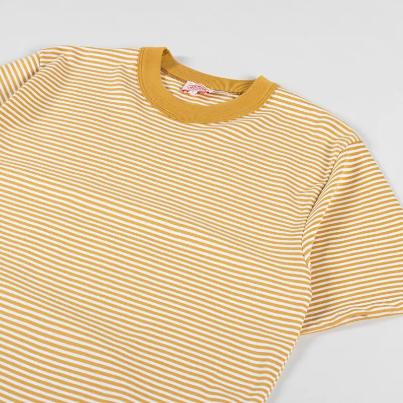 Armor Lux Heritage Stripe T Shirt Ambra Milk-1
