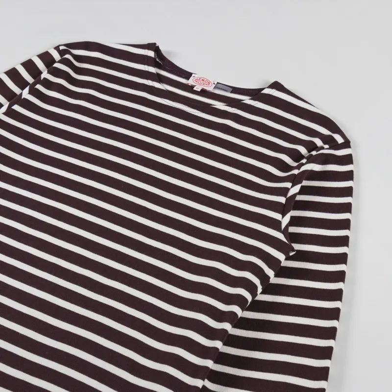 Armor Lux Mariniere ML Heritage T Shirt Dark Mahogany-1