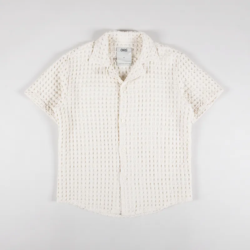 OAS ecru jaffa waffle shirt Ecru Waffle Textured Co-ord Set Shirt XL