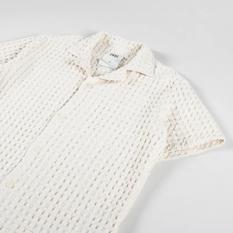 Oas Cuba Waffle Shirt Ecru Off White-1