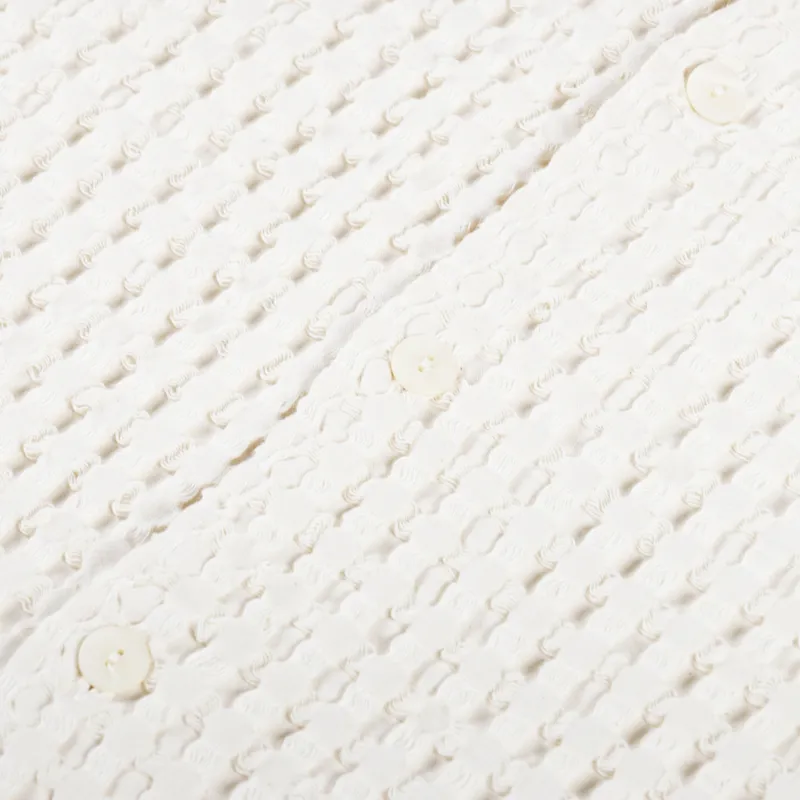 Oas Cuba Waffle Shirt Ecru Off White-2