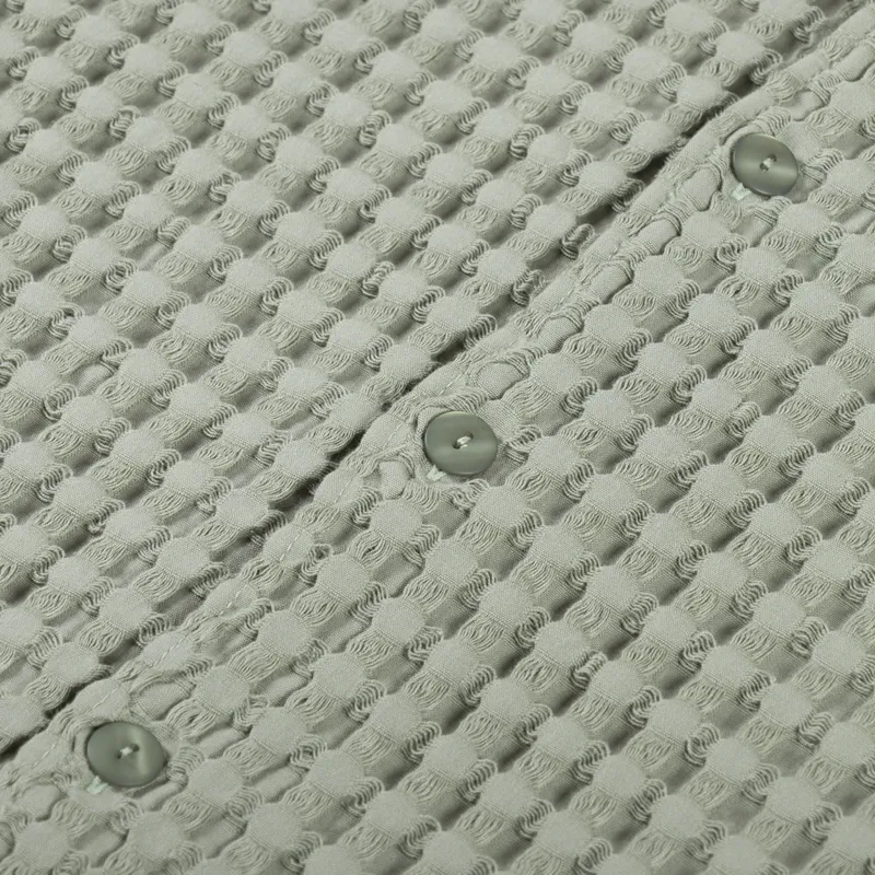 Oas Cuba Waffle Shirt Dusty Green-2