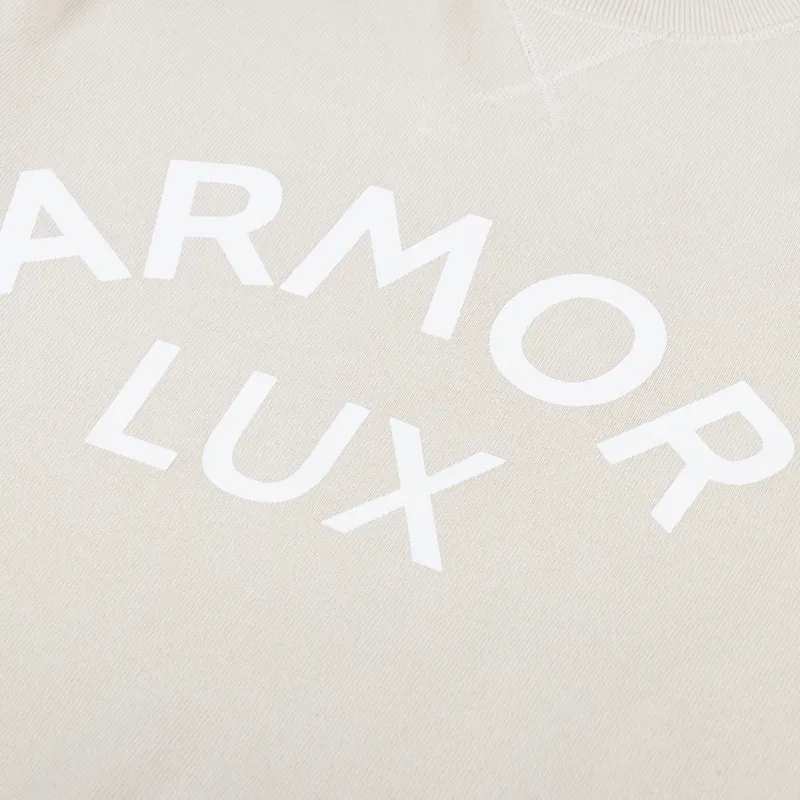 Armor Lux Organic Logo Crew Sweat Oyster-4