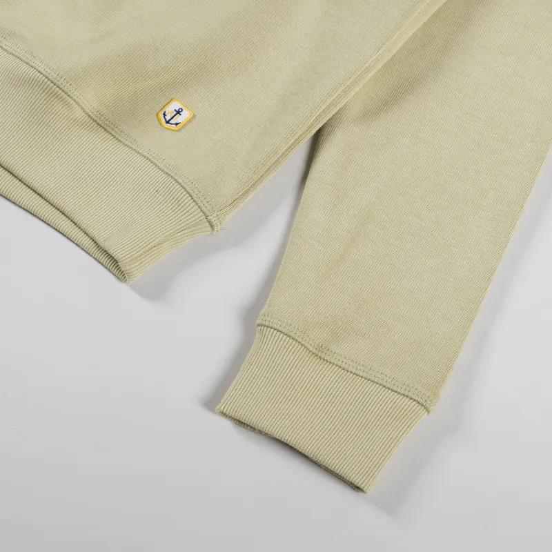 Armor Lux Organic Logo Crew Sweat Pale Olive Heritage-6