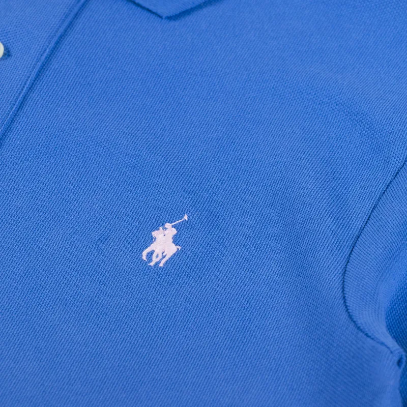 Polo Ralph Lauren Mens Mesh Polo Shirt New England Blue