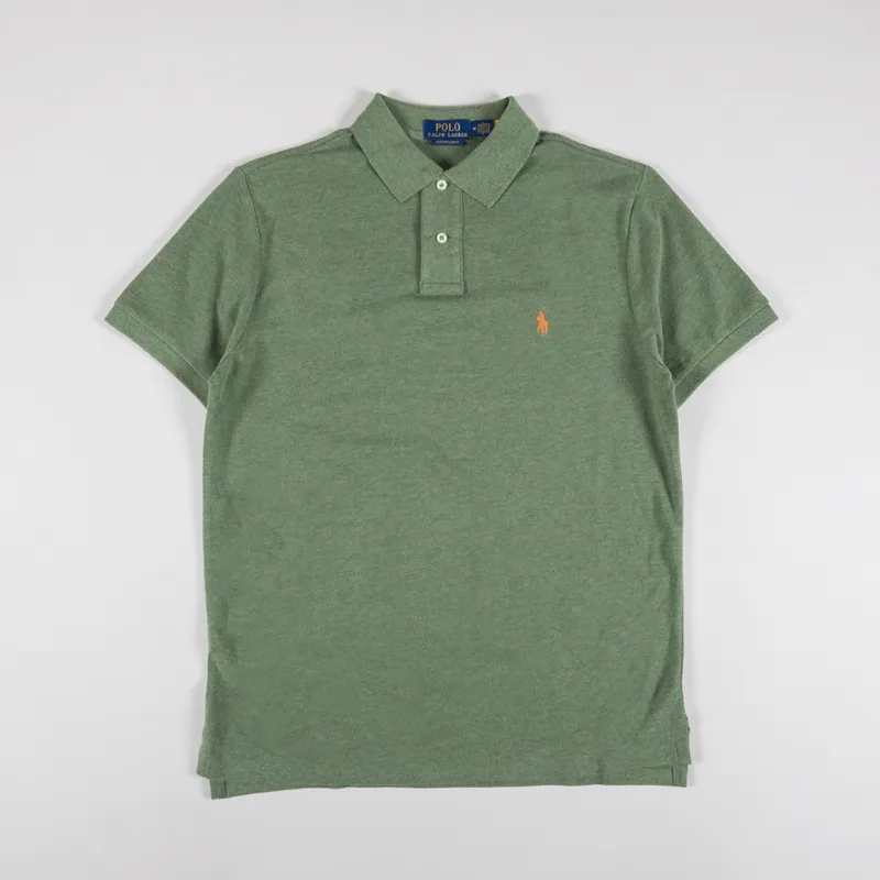 Polo Ralph Lauren Mesh Polo Shirt Green Heather