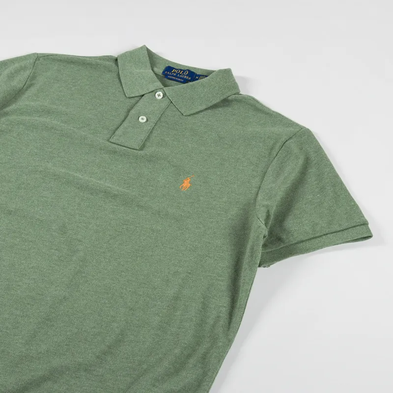 Polo Ralph Lauren Mesh Polo Shirt Green Heather-1