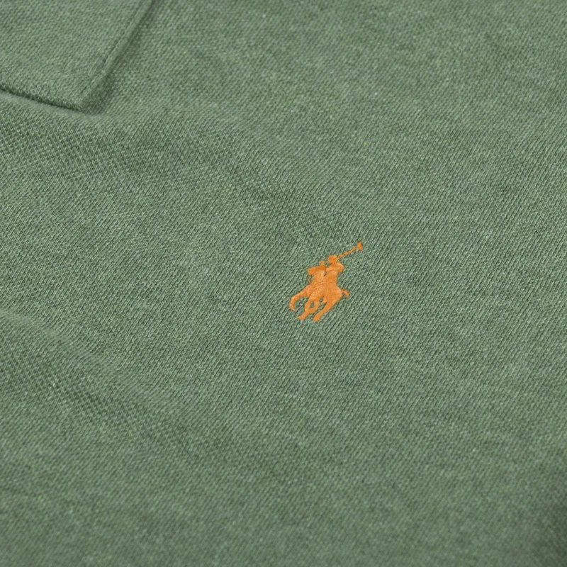 Polo Ralph Lauren Mesh Polo Shirt Green Heather-2