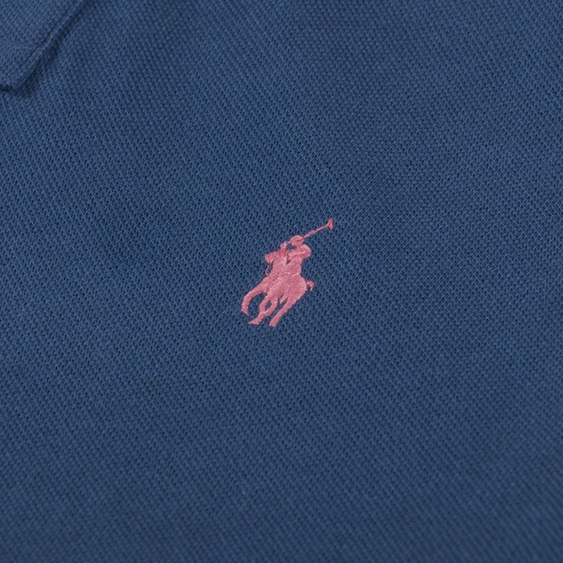 Polo Ralph Lauren Mesh Polo Shirt Blue-4