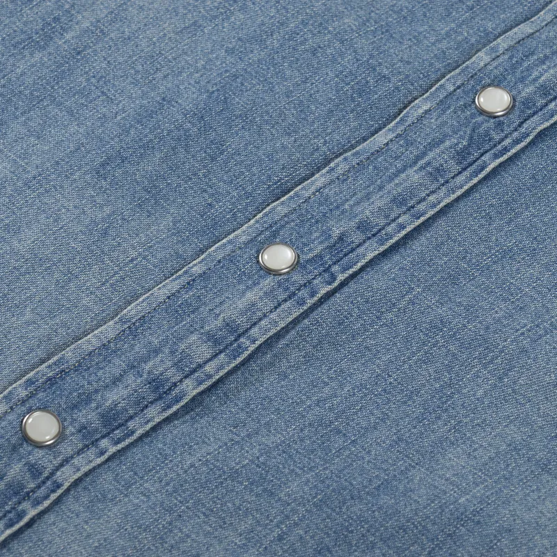 Polo Ralph Lauren Denim Western Shirt Blue-5