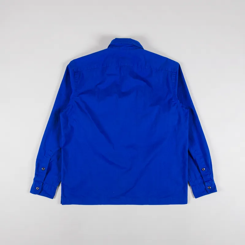 Polo Ralph Lauren Twill Popover Workshirt Blue Saturn-1