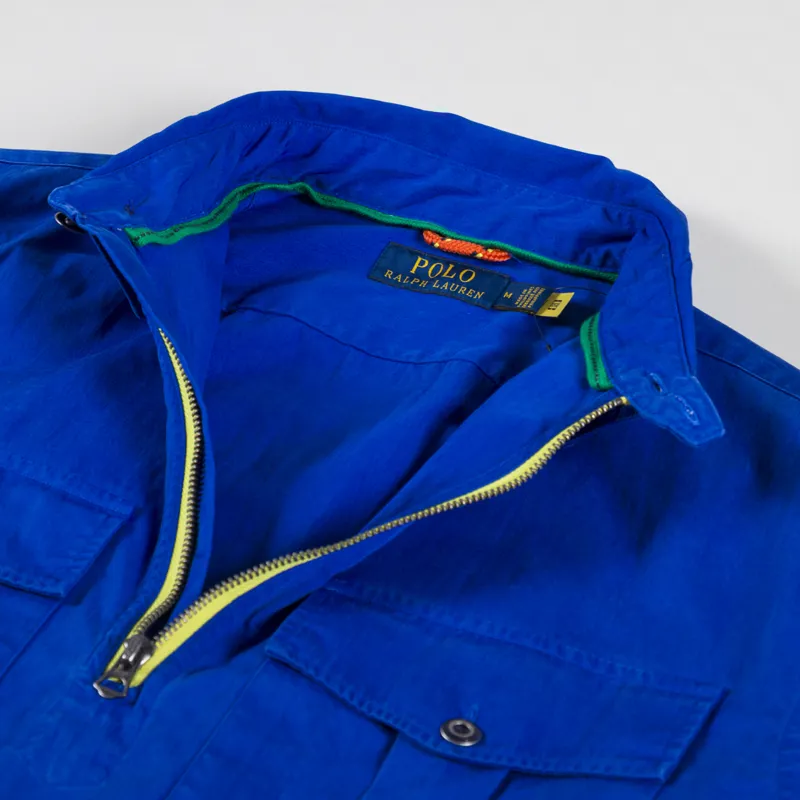 Polo Ralph Lauren Twill Popover Workshirt Blue Saturn-5